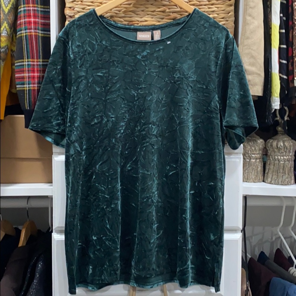 Crushed velvet Chico’s top